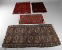 Four Turkoman pattern rugs including antique rug- possible Ersari