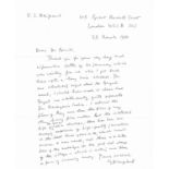Naipaul V. S., Autograph letter, signed