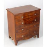 A 19th century mahogany commode chest
