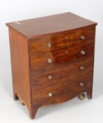 A 19th century mahogany commode chest