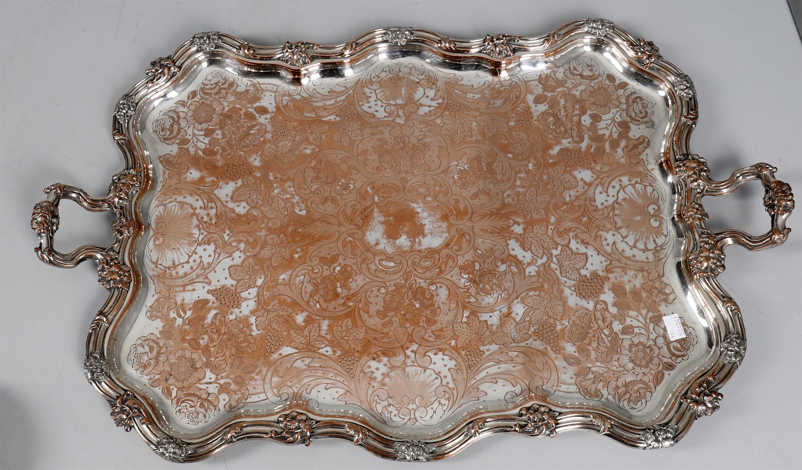 Silver plate including a large twin handled tray - Image 4 of 4