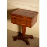 A George IV mahogany side table