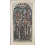 λ Giorgio Matteo Aicardi (Italian 1891-1984), Study for a church mural - The Wise Virgins