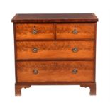 A mahogany chest of drawers