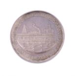 Peru, Salaverry Dock (Trujillo) opened 1889, silver medal by J F Rodriguez