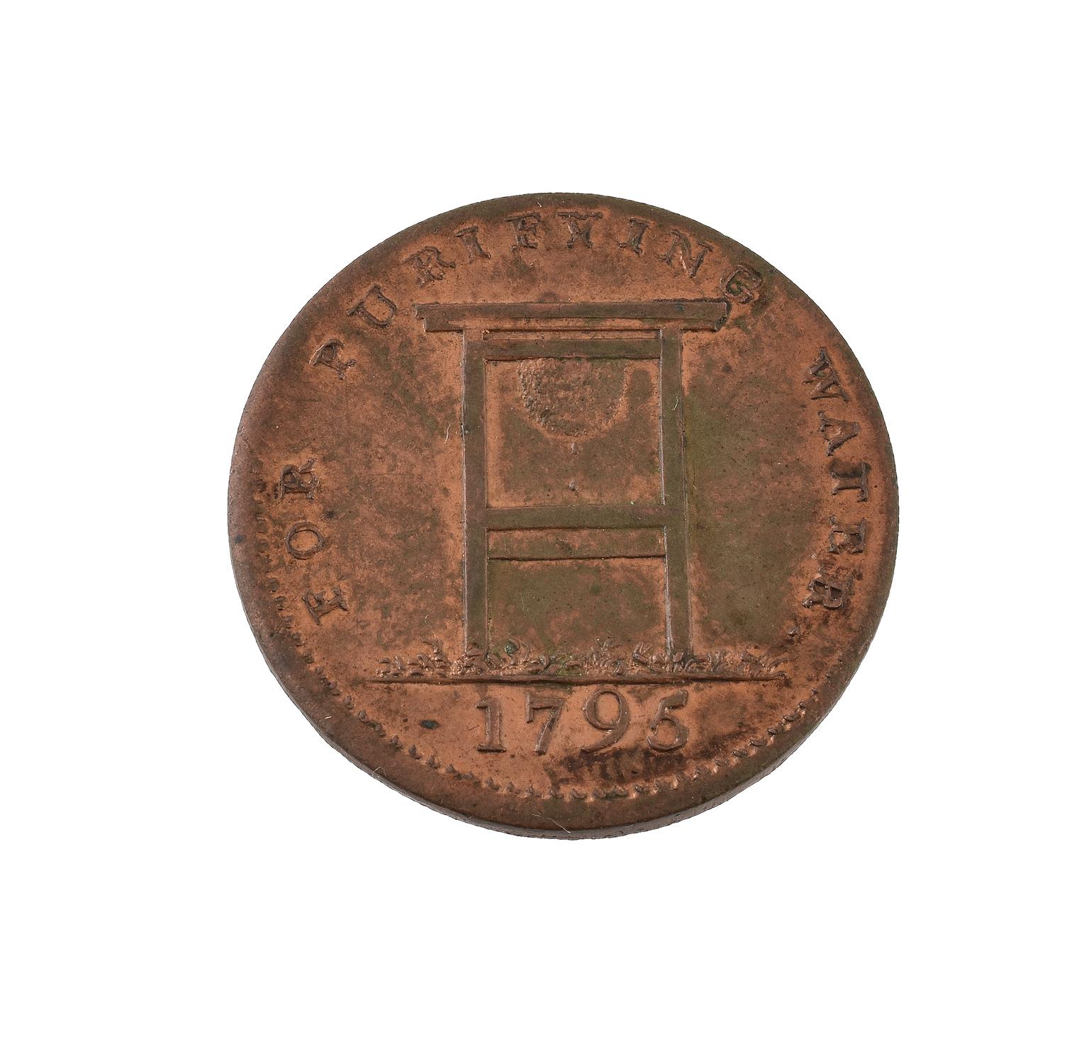 Middlesex, Coventry Street, Halfpenny 1795, a filtering stone - Image 2 of 2