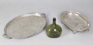 A mixed lot of decorative items to include a silver plated Argyle meat carving dish