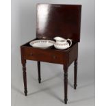 An early Victorian and later mahogany washstand