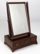 A George II and later mahogany dressing table mirror and another