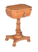 A William IV birds-eye maple teapoy