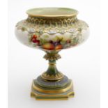 A Royal Worcester pedestal vase