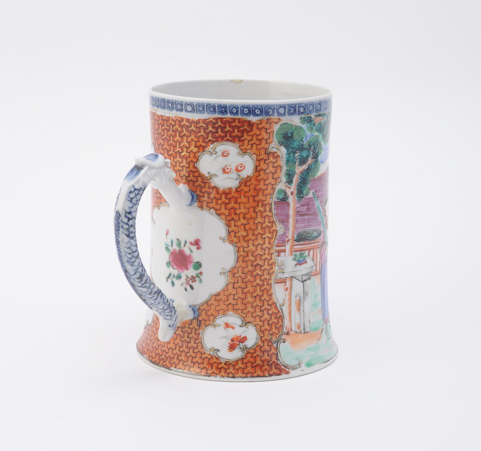 A Chinese large export Mandarin palette mug - Image 7 of 7