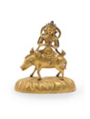 A Sino-Tibetan gilt-bronze figure of Marici