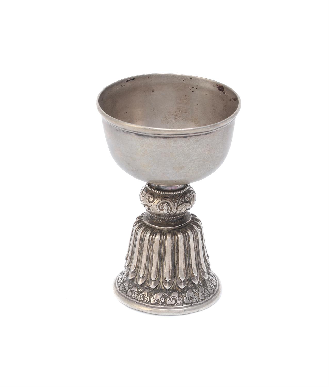 A Tibetan or Himalayan metal butter lamp - Image 2 of 4