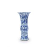 A Chinese blue and white vase