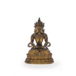 A Sino-Tibetan gilt-bronze figure of Buddha Amitayus