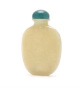 A Chinese pale celadon jade snuff bottle