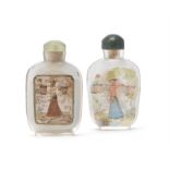 A Chinese inside painted glass snuff bottle by Wen Xiangjun (born 1945)