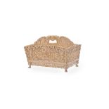 Y A Chinese canton ivory sectional letter basket