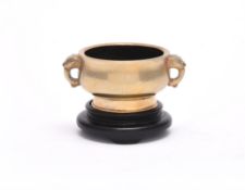 A Chinese miniature bronze censer