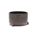 A Chinese tripod bronze censer