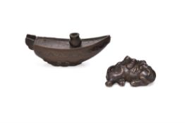 A Chinese bronze 'Buffalo and boy' paper weight