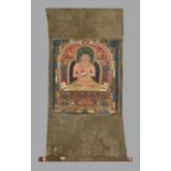 A fine Thang-ka depicting a Mahasiddha