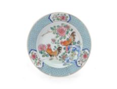 A fine Chinese famille rose 'Chicken' plate