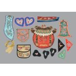 A group of Chinese purses and accessories