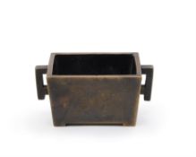 A good Chinese bronze rectangular censer