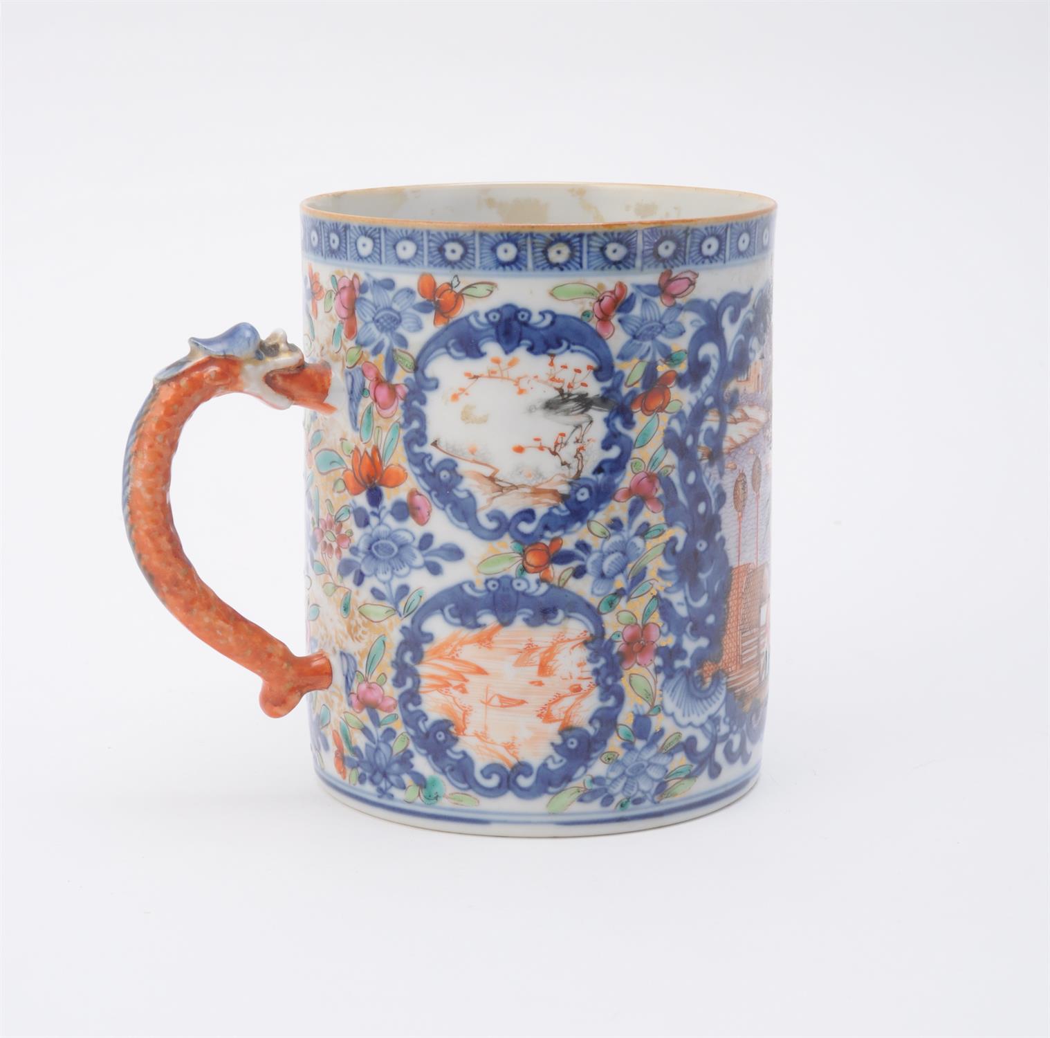 A Chinese large export Mandarin palette mug - Image 4 of 7