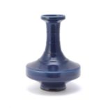 A Chinese blue-glazed vase