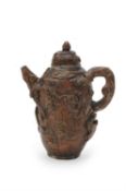 A rare Chinese aloeswood teapot and cover