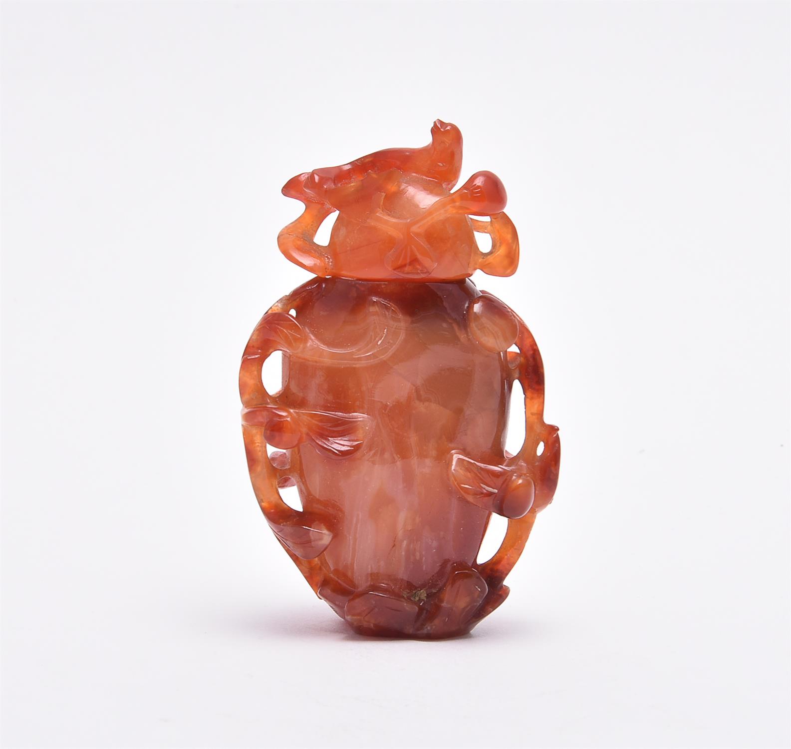 A Chinese tripod agate censer and cover - Image 7 of 11