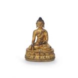 A Sino-Tibetan gilt-bronze Buddha