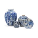 A Chinese blue and white vase