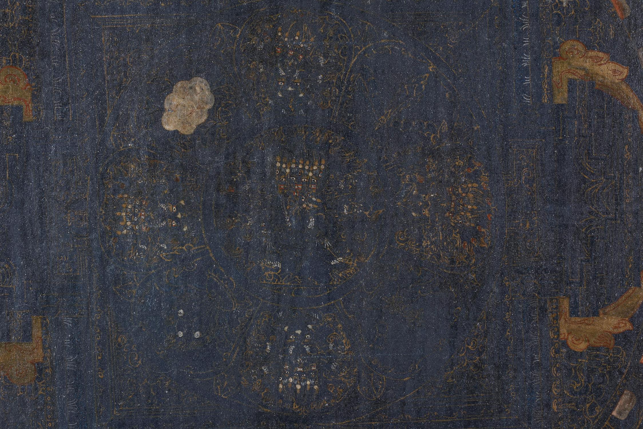 A black-ground Tibetan Thangka - Image 4 of 4