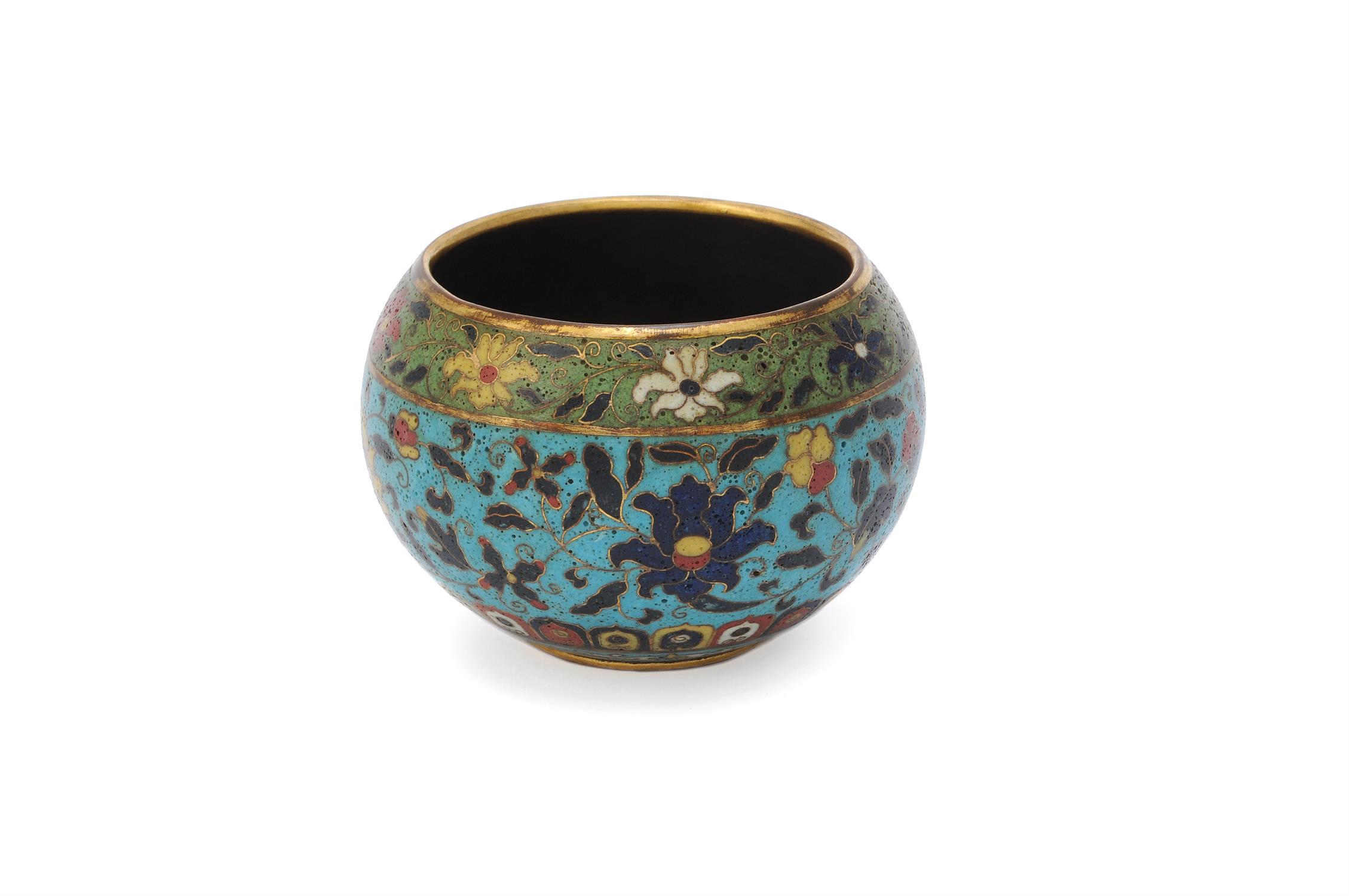 A Chinese Ming style cloisonné bowl