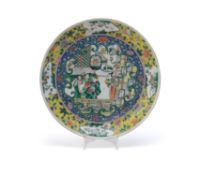 A Chinese Famille verte dish