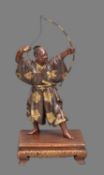 MIYA-O EISUKE: A Parcel Gilt Bronze Figure of an Archer