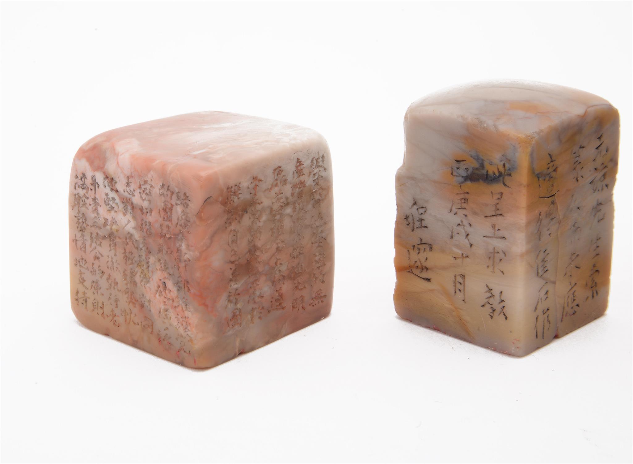 A group of four Chinese soapstone seals - Image 3 of 4