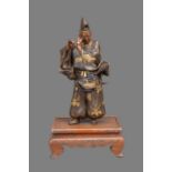 Miya-O Eisuke A Japanese Parcel Gilt Bronze Figure of a Man