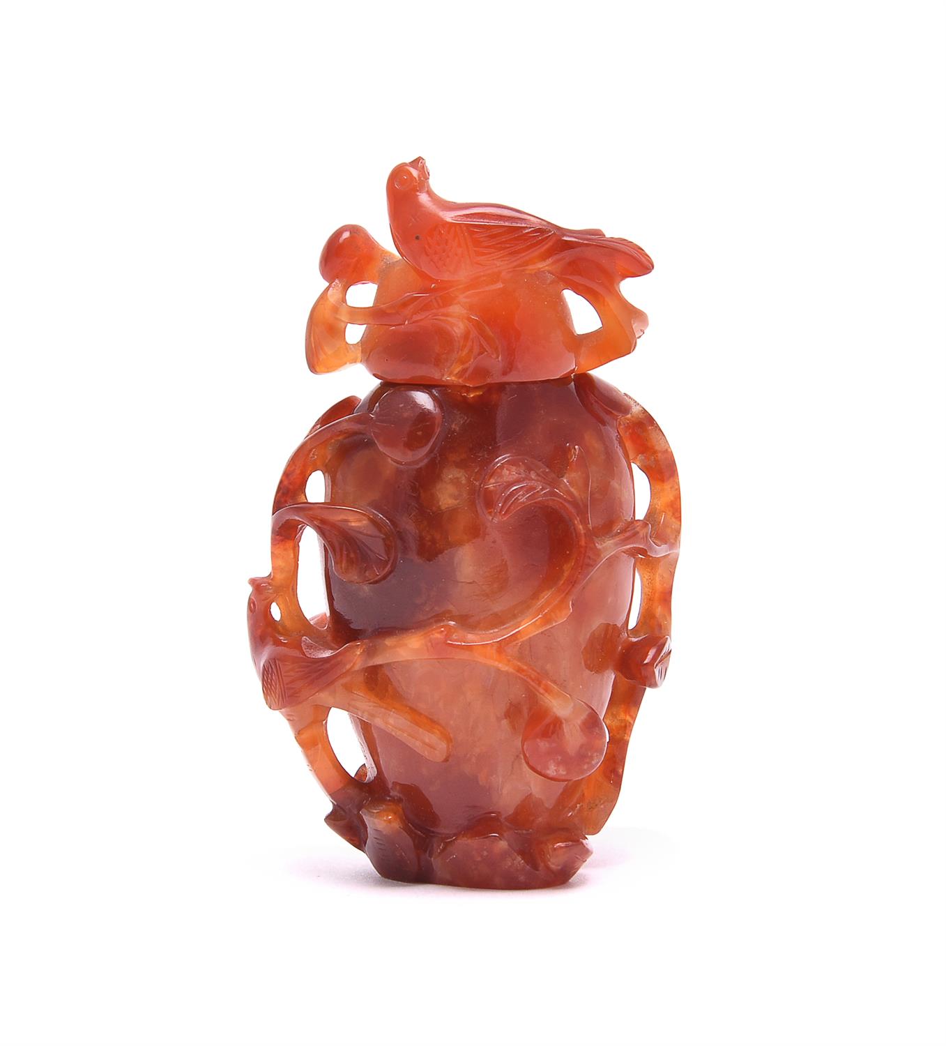 A Chinese tripod agate censer and cover - Image 5 of 11