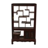 A Chinese hardwood display cabinet