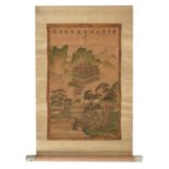 A group of five Chinese scroll paintings