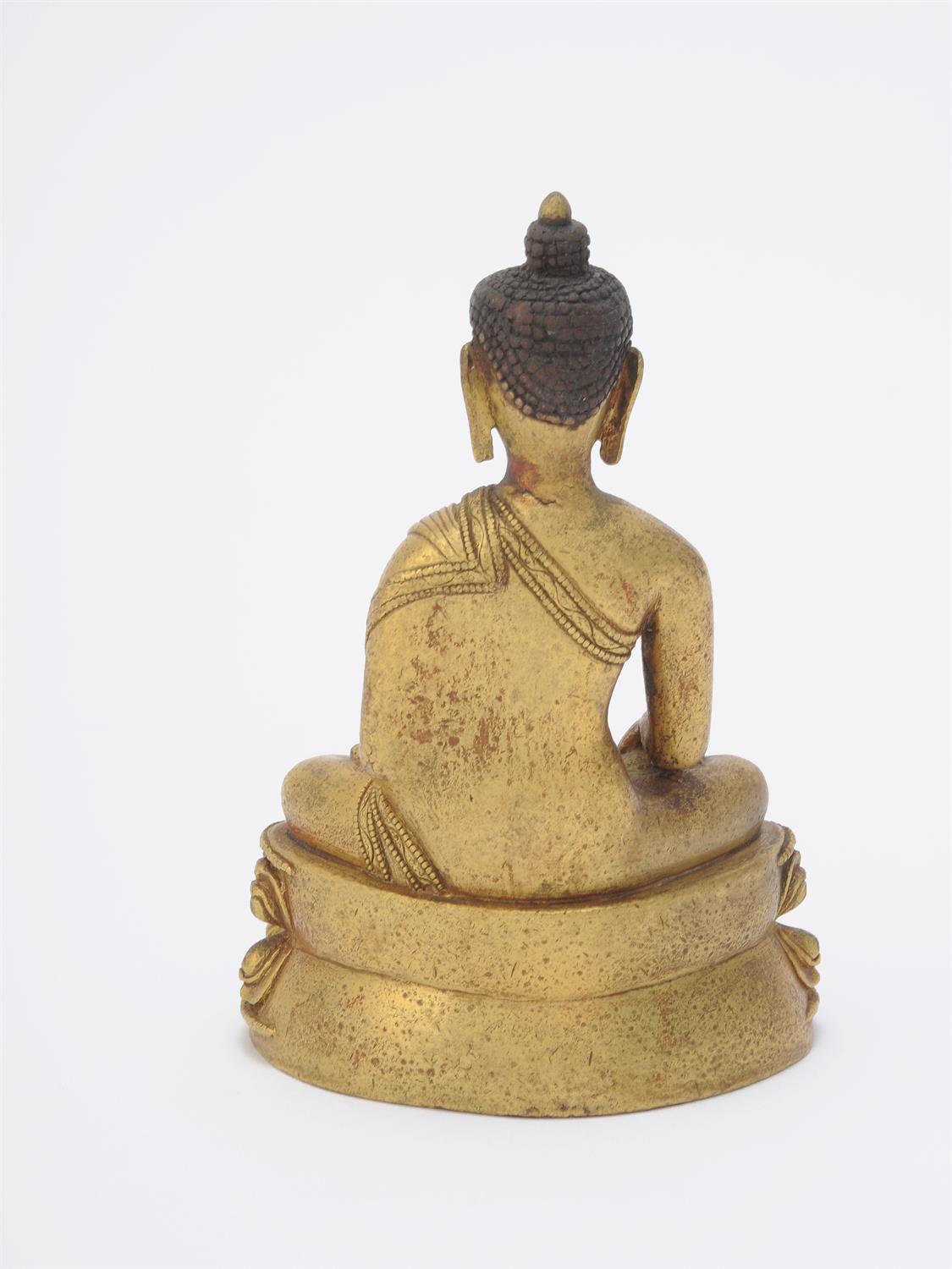 A Sino-Tibetan gilt-bronze Buddha - Image 3 of 4