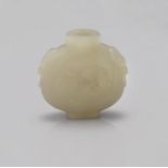 A Chinese celadon jade snuff bottle