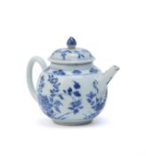 A Chinese blue and white teapot