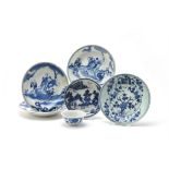 A group of blue and white wares