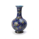 A Chinese cloisonné vase